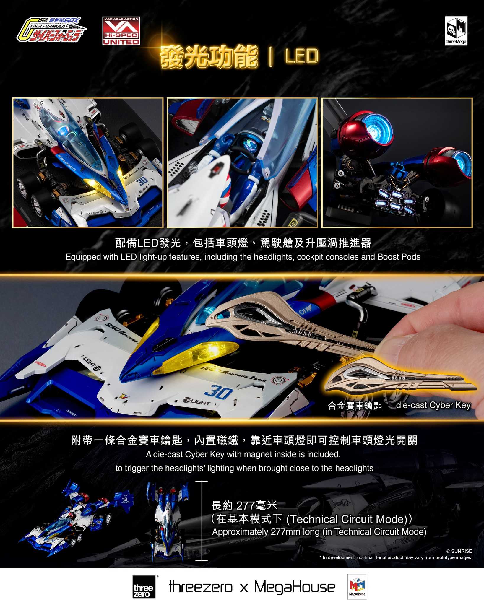 參號倉庫 預購 野獸國代理 第3-4季 MH threezero HI-SPEC 閃電霹靂車 超級阿斯拉01 完全變形
