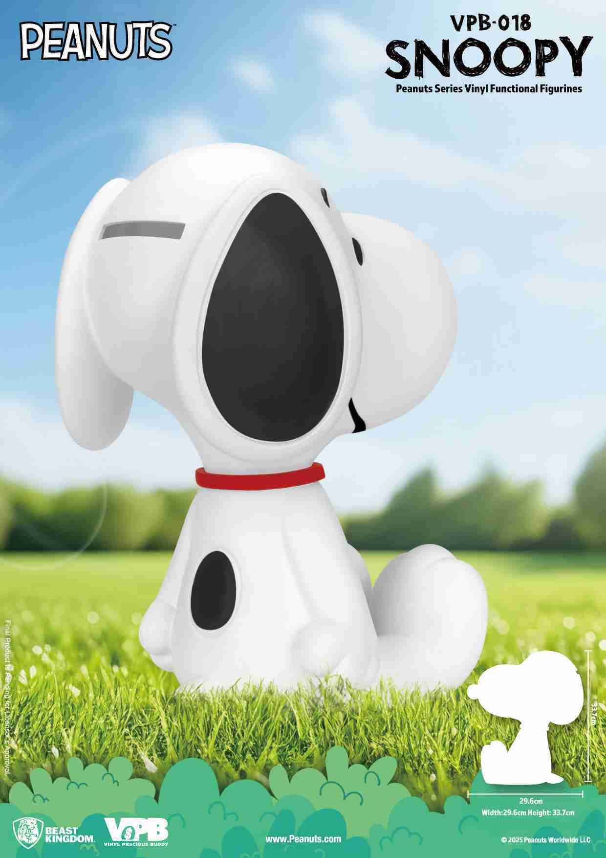 參號倉庫 預購第3-4季 野獸國 VPB-018 花生漫畫系列 大型搪膠儲金公仔 史努比款 存錢筒 Snoopy 史奴比
