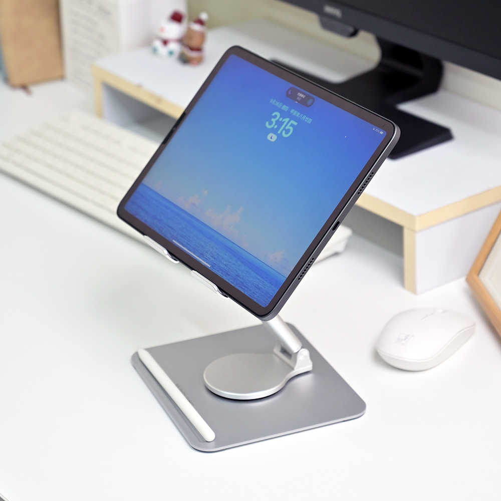 Helios【360°͒旋轉升降多功能支架】高度升降/左右旋轉，iPad必備支架