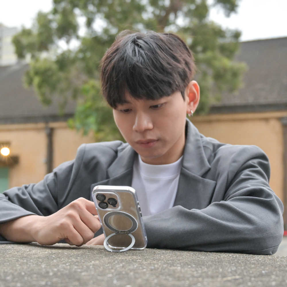 Spinner 【360° 磁吸旋轉手機殼】支援MagSafe磁吸，透明款