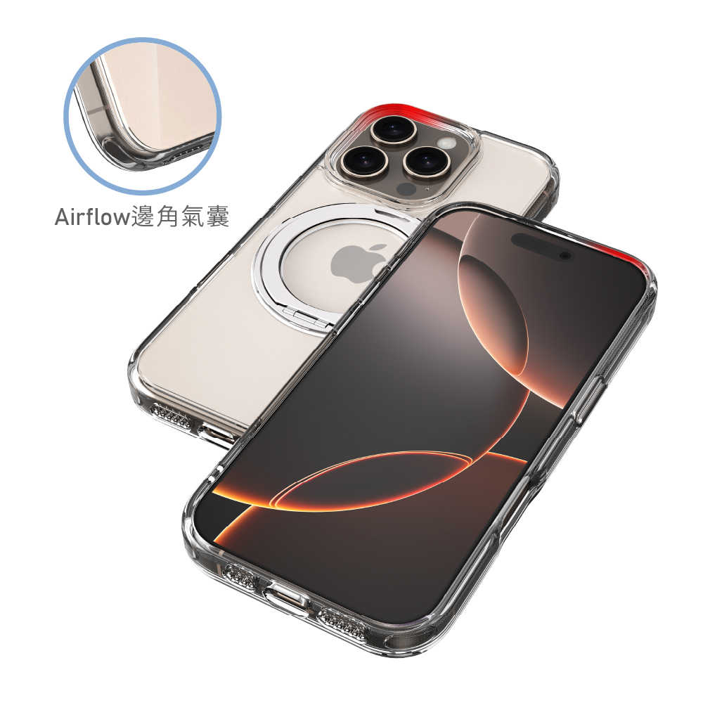 Spinner 【360° 磁吸旋轉手機殼】支援MagSafe磁吸，透明款