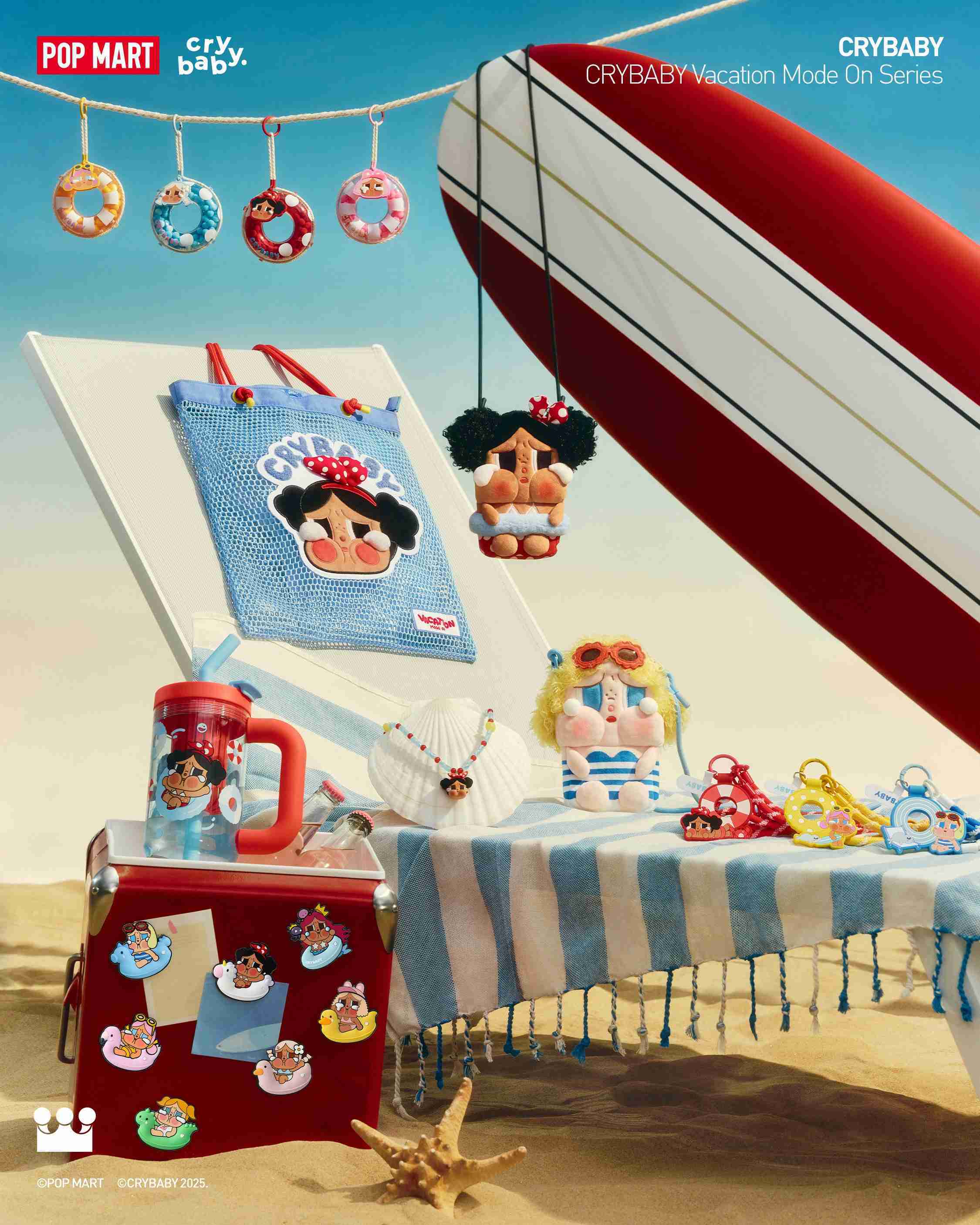 【毛毛日貨】現貨 POP MART 泡泡瑪特 CRYBABY 哭娃 夏日度假模式啟動 盲盒 公仔 吊飾