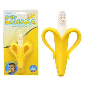 美國進口Baby Banana香蕉寶寶嬰兒牙膠牙刷矽膠磨牙棒咬咬膠玩具
