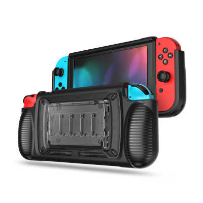 廠家熱銷 2019任天堂Nintendo Switch保護殼遊戲機保護套TPU防摔-規格:黑+藍