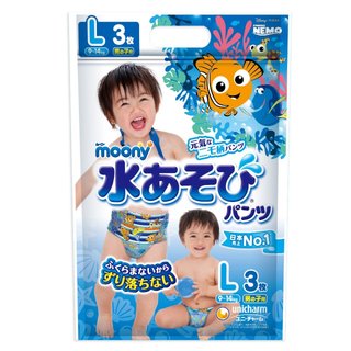 滿意寶寶 MOONY 玩水褲男 L 3片×8包/箱