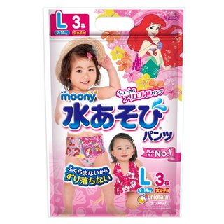 滿意寶寶 MOONY 玩水褲女 L 3片×8包/箱