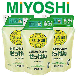 【日本MIYOSHI無添加】洗衣精補充包1000ml－超值3包組