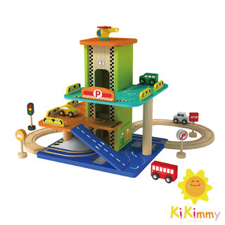 Kikimmy停車場軌道組(木製玩具)