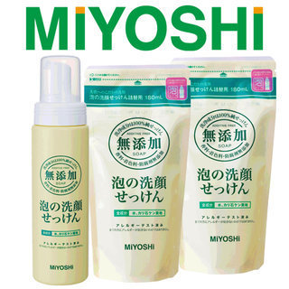 【日本 MIYOSHI 無添加】泡沫洗面乳組 (洗面乳x1 + 補充包x2 )