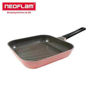 【NEOFLAM】Mitra系列28cm方型煎鍋-粉色