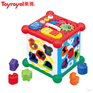 日本《樂雅 Toyroyal》聲光積木六面盒(1.5y以上)