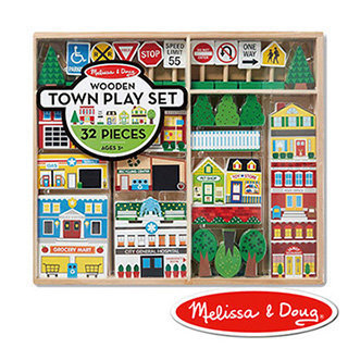 美國瑪莉莎【Melissa & Doug】角色扮演-木製城市遊戲組