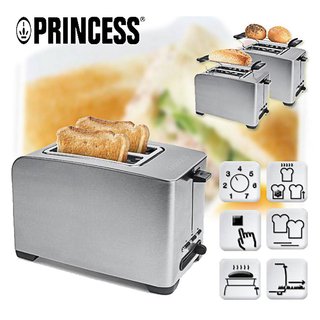 荷蘭公主Princess不鏽鋼厚薄片烤麵包機+贈專用烘烤架142356