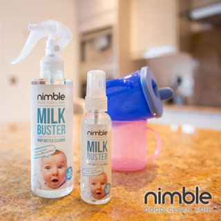 英國靈活寶貝 Nimble Milk Buster 奶瓶蔬果除味清潔液 - 1大1小 組合包