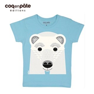 【COQENPATE】法國有機棉童趣 短袖 T-SHIRT - 北極熊