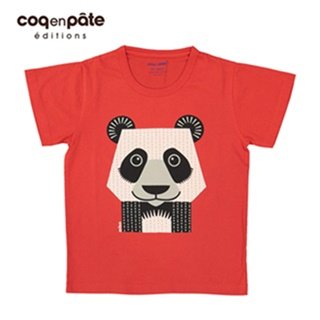 【COQENPATE】法國有機棉童趣 短袖 T-SHIRT - 熊貓