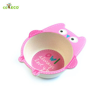 【coeco】竹纖維動物造型兒童碗(餐盒 碗盤 廚具 便當)-貓頭鷹