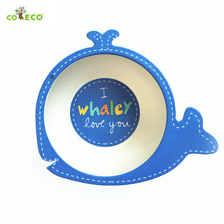 【coeco】竹纖維動物造型兒童碗(餐盒 碗盤 廚具 便當)-鯨魚