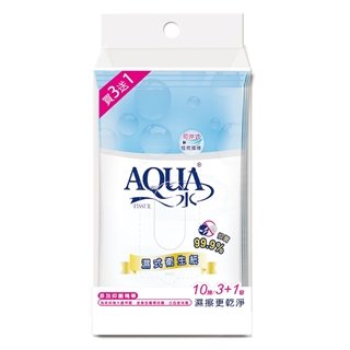 【AQUA水】濕式衛生紙(10抽×3+1包×18串/箱)