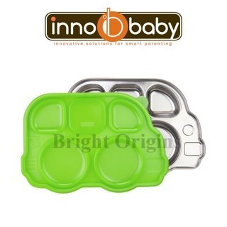 Innobaby 不銹鋼兒童餐具 巴士餐盤 Din Din SMART™ (蘋果綠)