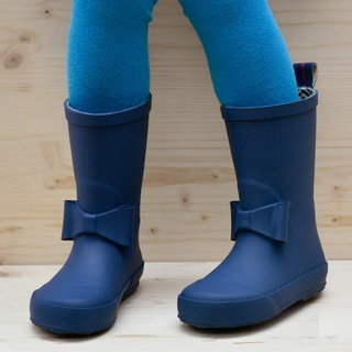 法國【BOXBO】雨靴-愛時尚(領結藍)