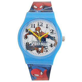 【漫威】MARVEL 蜘蛛人膠帶兒童錶卡通錶(藍)