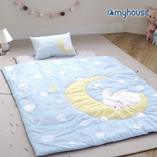 【myhouse】韓國防蟎兒童睡袋 - 月兔藍