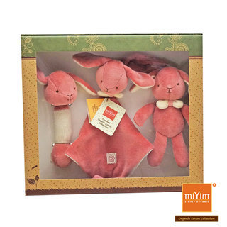美國【miYim】有機棉安撫玩具禮盒組－邦妮兔兔