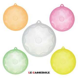 【LE CASSEROLE】白金矽膠立體保鮮膜1入25cm(5色選)(台灣製)