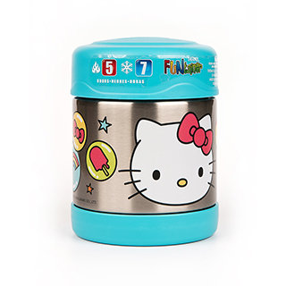 【美國膳魔師THERMOS】Hello Kitty凱蒂貓藍色款 迪士尼不鏽鋼悶燒罐290ML