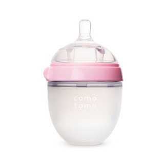【COMOTOMO】矽膠奶瓶150ml - 粉紅色
