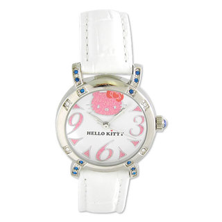 Hello Kitty 進口精品時尚手錶-優雅閑靜大字手錶(粉紅)