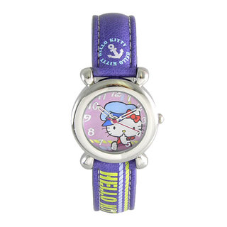 Hello Kitty 進口精品時尚手錶-快樂出航(紫)