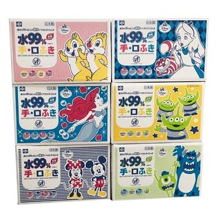 【日本LEC】迪士尼純水99.9%擦手口型濕紙巾(箱購60抽X20包)*1箱