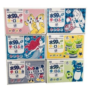 【日本LEC】迪士尼純水99.9%擦手口型濕紙巾(箱購60抽X20包)*2箱