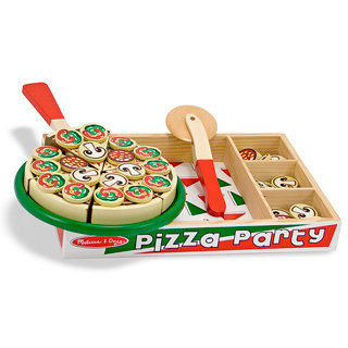 美國【Melissa & Doug】木製玩食趣-Pizza比薩派對玩具組