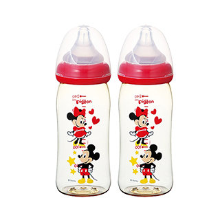 日本《Pigeon 貝親》迪士尼PPSU寬口奶瓶-米奇款【240mlx2】