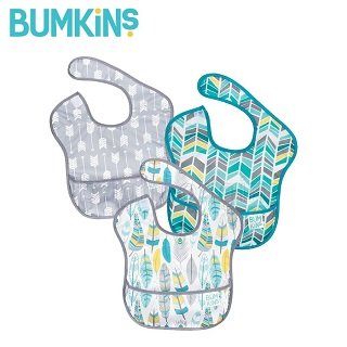 【Bumkins】防水圍兜兜(三件組) S3-N16 羽毛箭