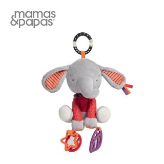 【Mamas & Papas】草莓象艾比(搖鈴吊飾玩偶)