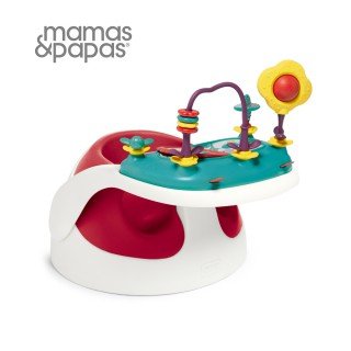 【Mamas & Papas】二合一育成椅v2-小丑紅(附玩樂盤)