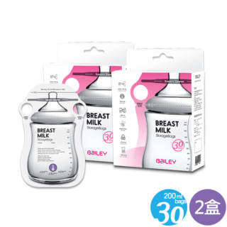 【韓國BAILEY貝睿】感溫母乳儲存袋-指孔型30入(2盒)