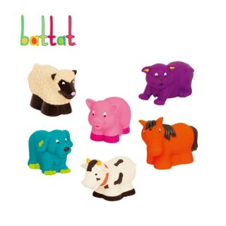 【Battat】洗澡玩具-農場(霓虹)