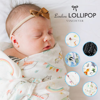 加拿大 Loulou Lollipop 竹纖維透氣包巾120x120cm-主題系列