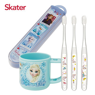 Skater幼童牙刷套組(3-5歲)-牙杯+牙刷+牙刷盒-冰雪