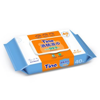 Tino 酒精濕巾 抑菌濕紙巾 (40抽x48包/箱)
