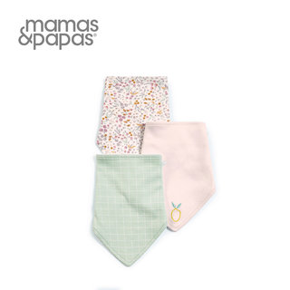 Mamas & Papas 花點-單面領巾/口水巾3件組1Size