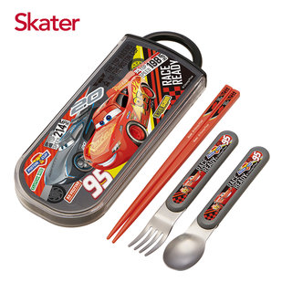 Skater銀離子三件餐具組-閃電麥坤