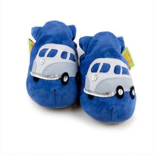 英國【手工鞋Funky Feet 】藍色露營車學步鞋(0-24M)