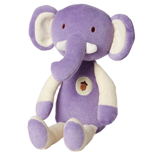 美國【MyNatural】天然純棉玩偶 - Purple Elephant粉紫象(28cm)