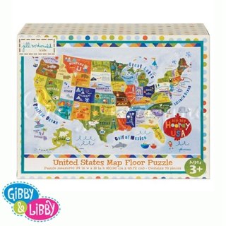 美國gibby&libby三歲拼圖 美國地圖